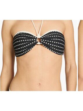Robin Piccone Millie polka dots Bandeau Bikini Top size S